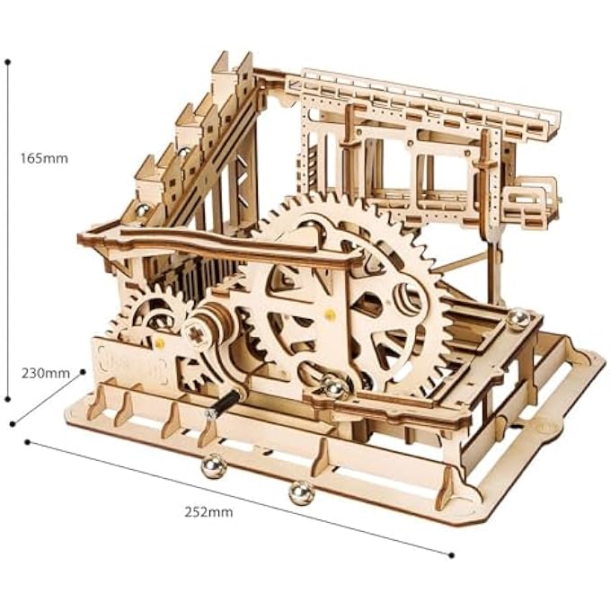ROKR LG502 MARBLE RUN WOOD COG COASTER - Image 3